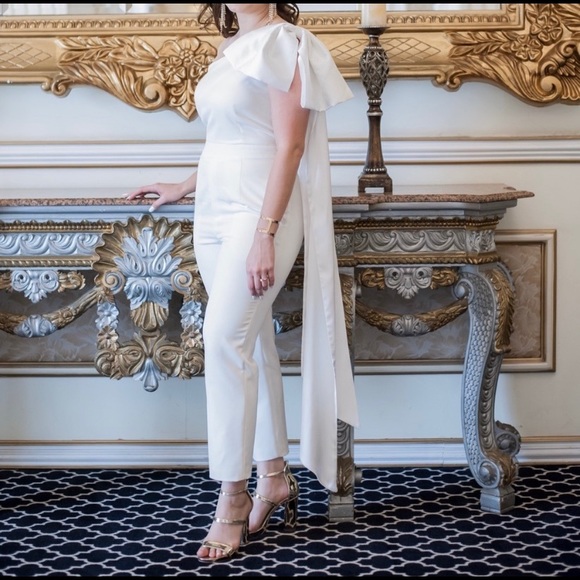 White/Ivory Jumpsuit - Picture 1 of 5